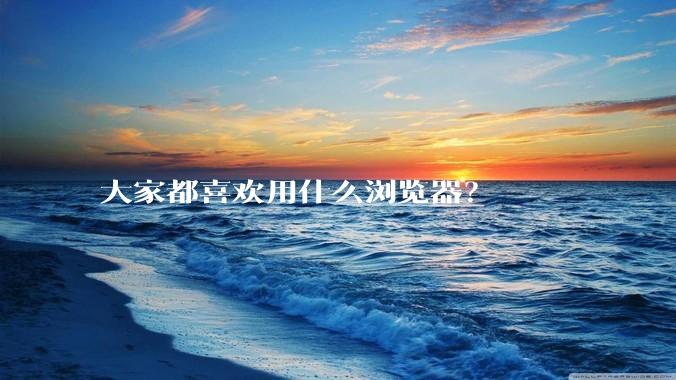 大家都喜欢用什么浏览器？