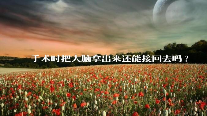 手术时把大脑拿出来还能接回去吗?