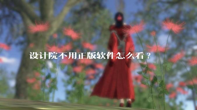 设计院不用正版软件怎么看?